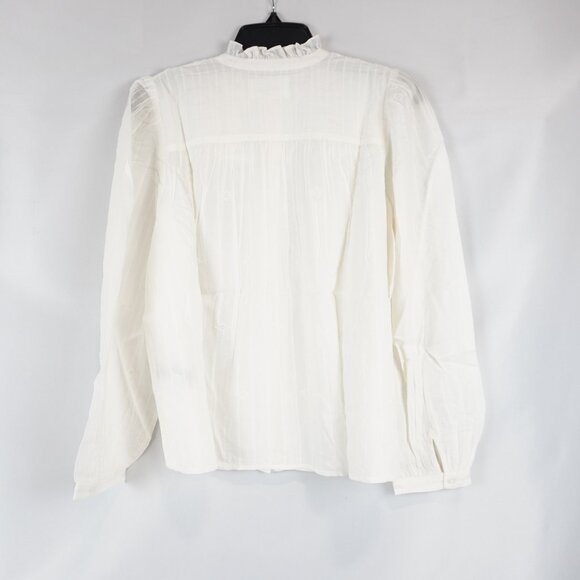 ba&sh Melody Long-Sleeve Embroidered Blouse In White Women's Size 1/Small - NWT - Picture 3 of 11
